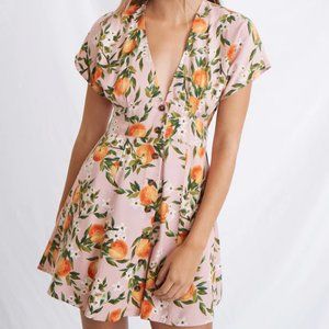 Marine Layer Camila Dress Orange Print